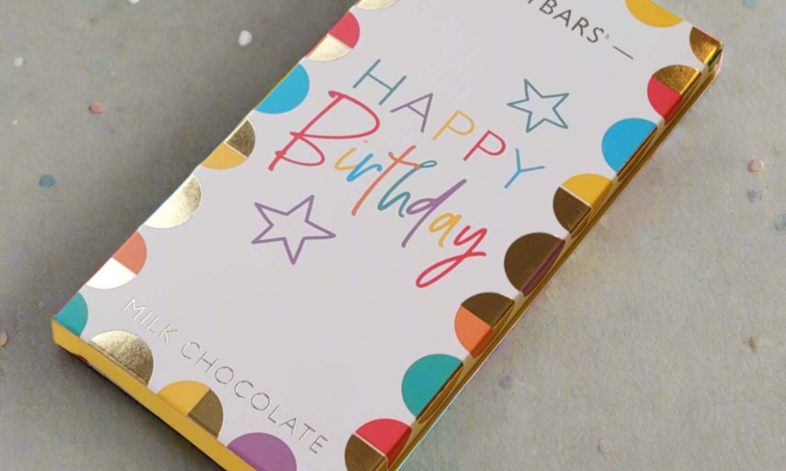 Birthday celebrations chocolate bar 