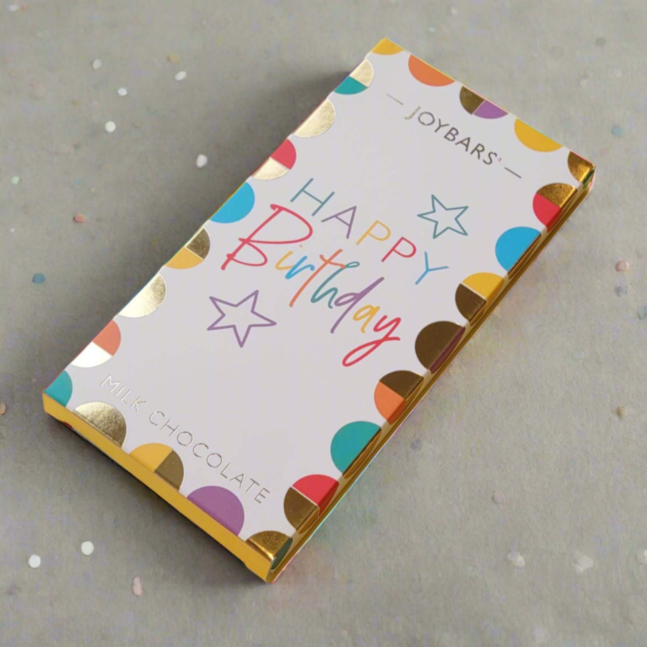 Birthday celebrations chocolate bar 