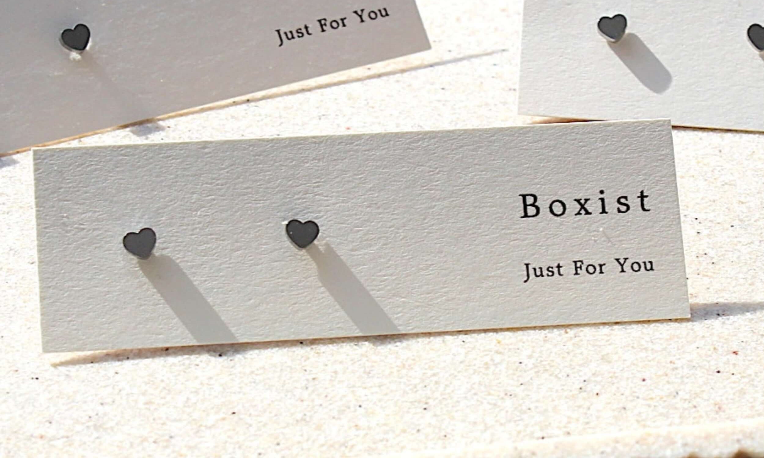 Stainless Steel Silver Heart Earrings Build your own gift box  