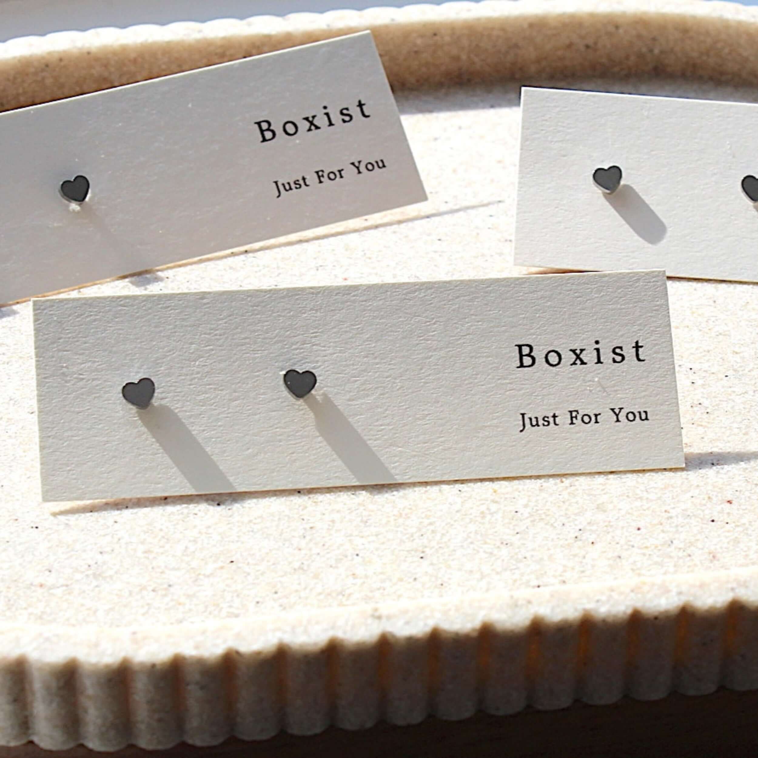 Stainless Steel Silver Heart Earrings Build your own gift box  
