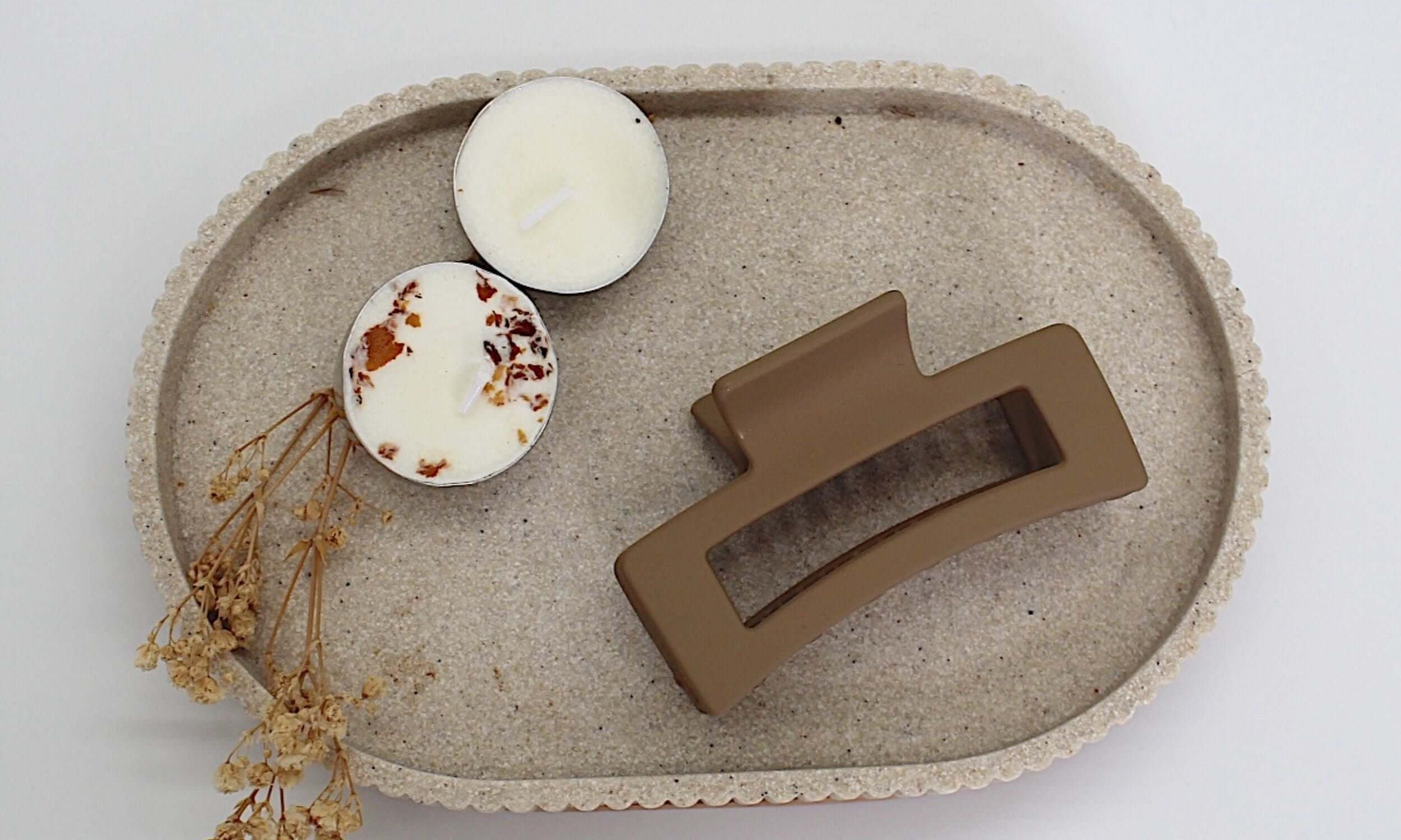 Brown square claw clip | build your own gift box 