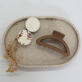Coffee Semicircle Claw Clip