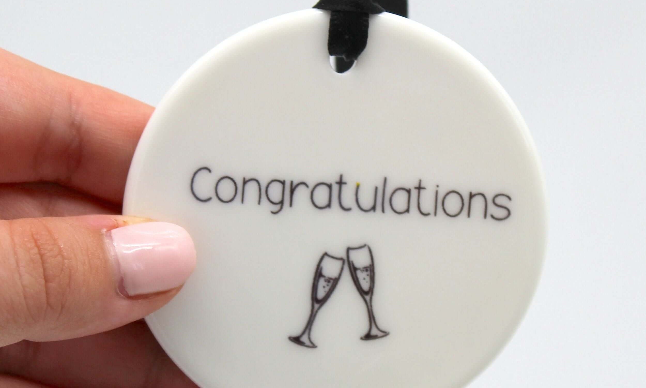 Congratulations ceramic keepsake build your own personalised gift box