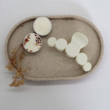 Beige Ring Claw Clip.
