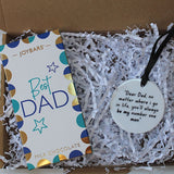 Gifting for Dad made easy, Father's Day or birthdays his letterbox gift lets him know how amazing he is. Contains Best Dad chocolate bar and a sentimental keepsake. 