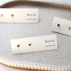 14K Gold Plated heart stud earrings, build your own gift box 