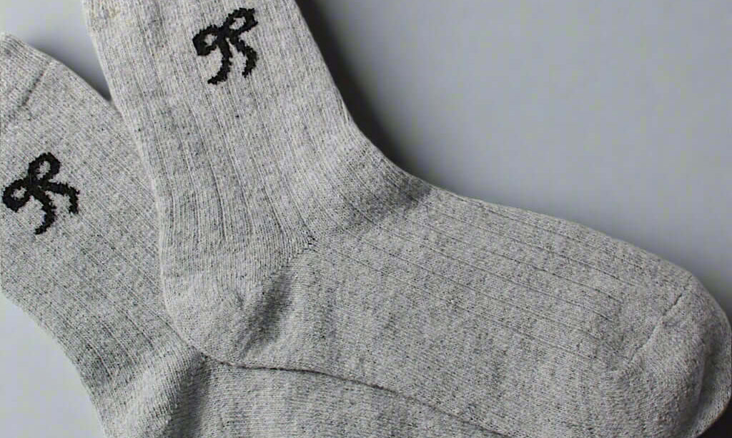 Grey bow knitted wool socks, add to your build your own gift box perfect for any occasion. 