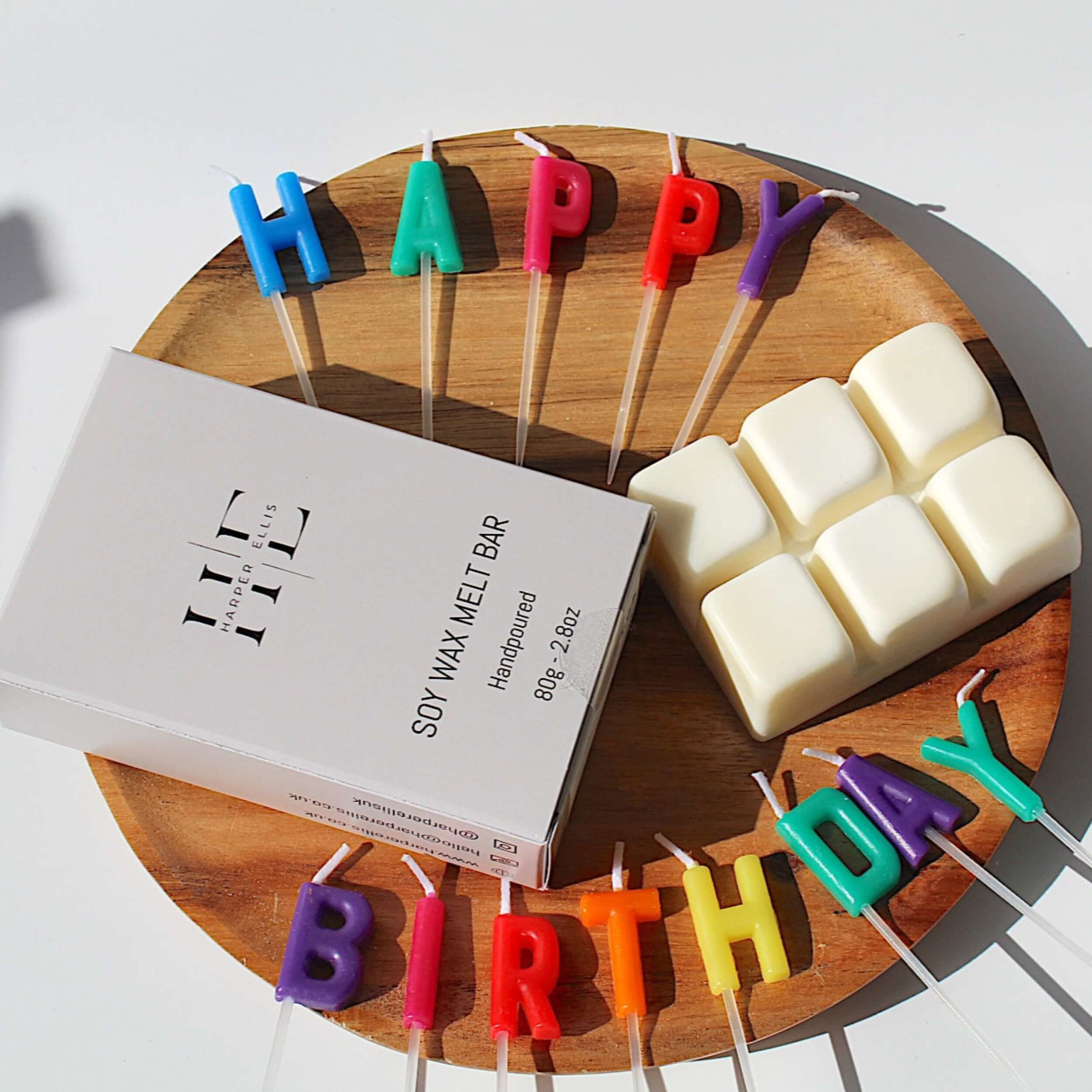 Birthday Surprise Soy Wax Melt Bar, fragranced to remind you of the sweet delicious of cocnut and raspberry.