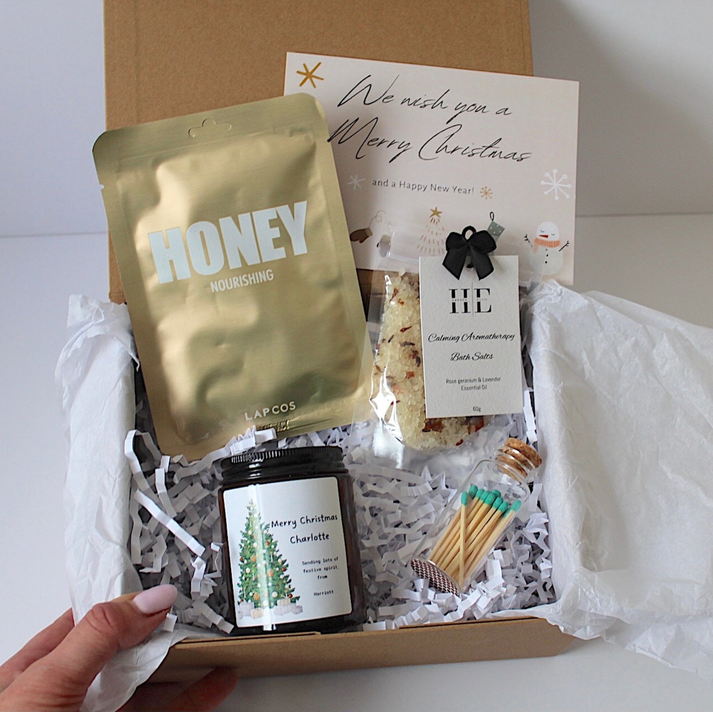 Personalised merry christmas gift box 