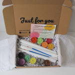Paint own tapered candle 11 coloured soy wax tea lights 
