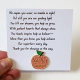 Teacher Super Hero Enamel Pin