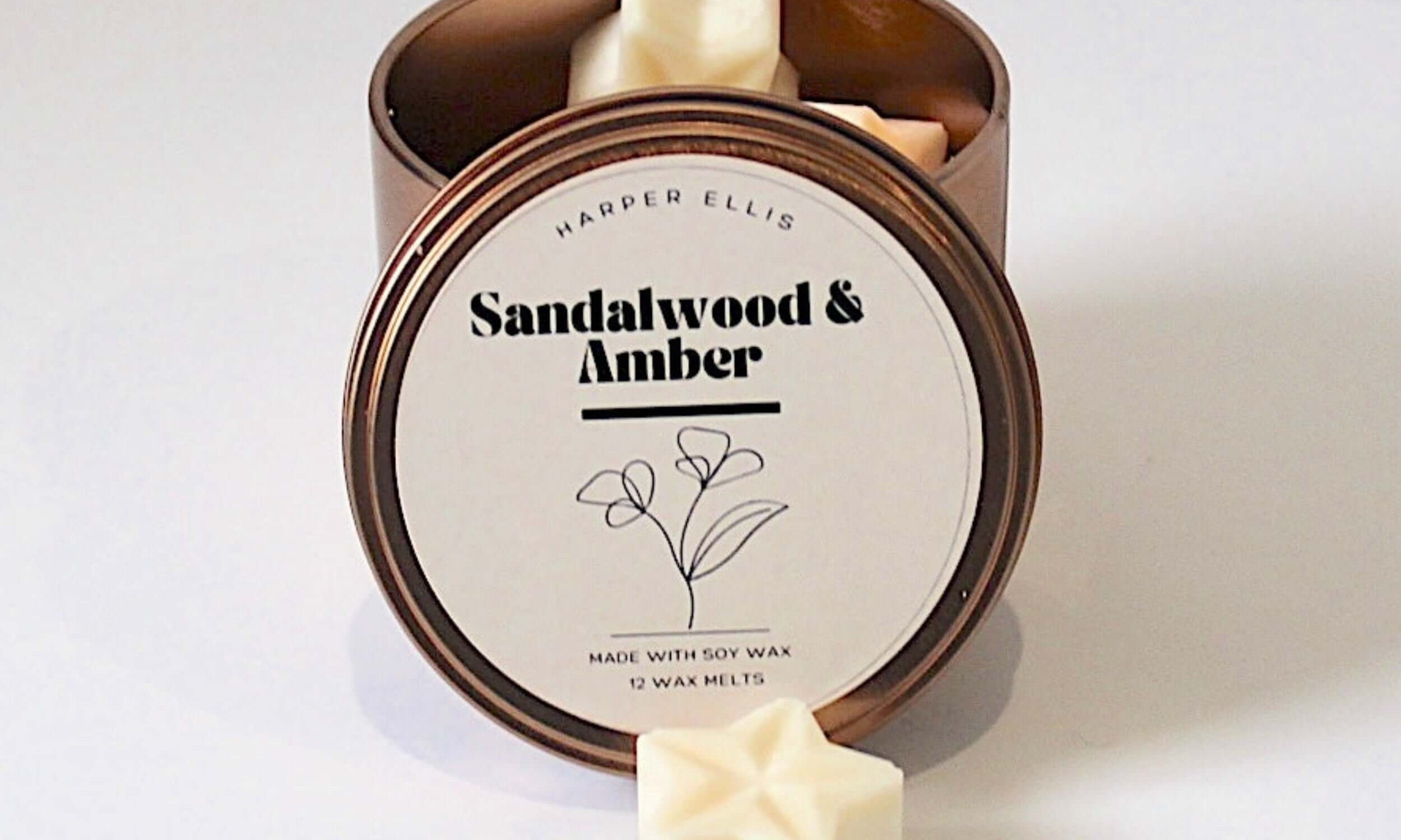 Sandalwood & Amber soy wax melts 