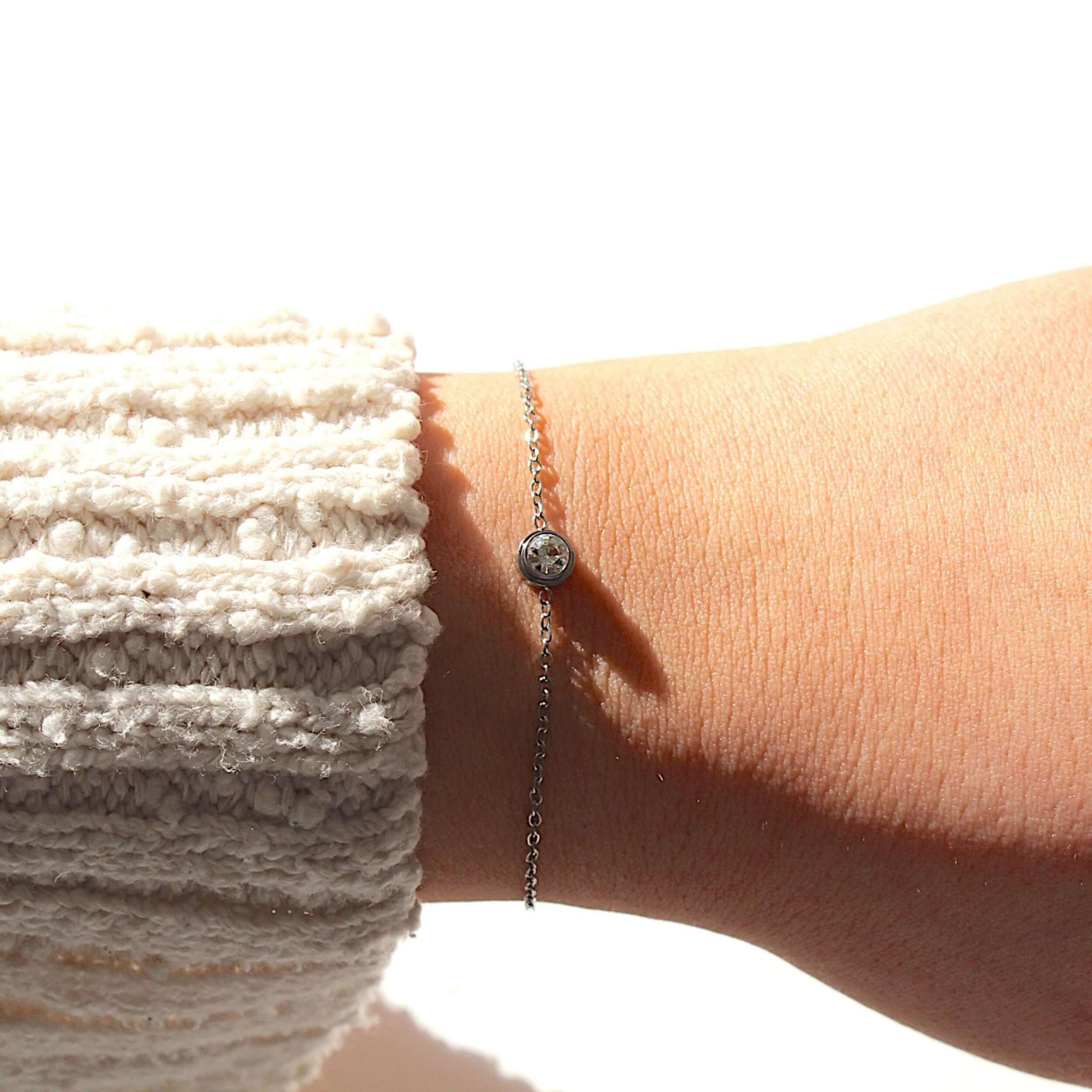 Silver adjustable bracelet, build your own gift box 