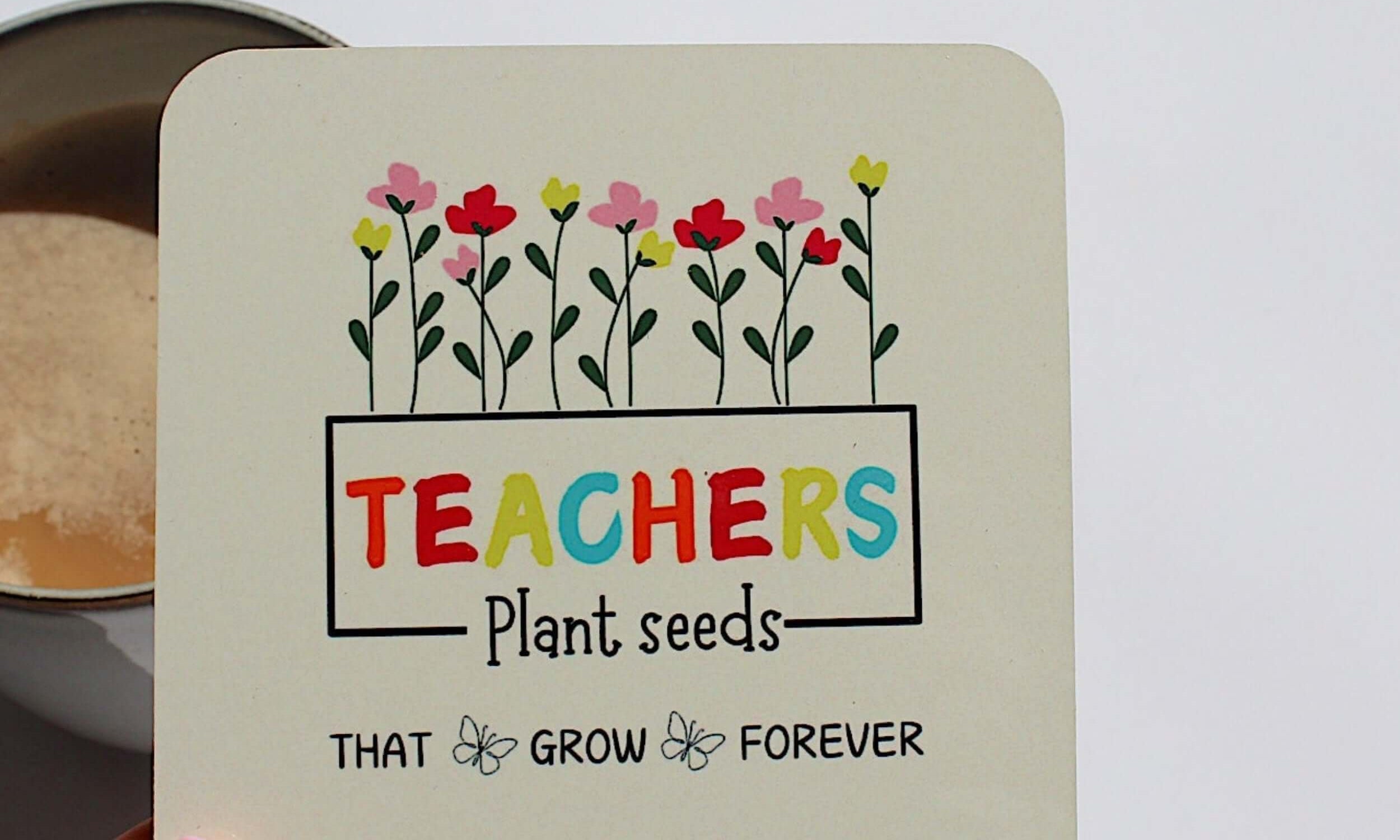 Teacher Plant Seeds Coaster 
