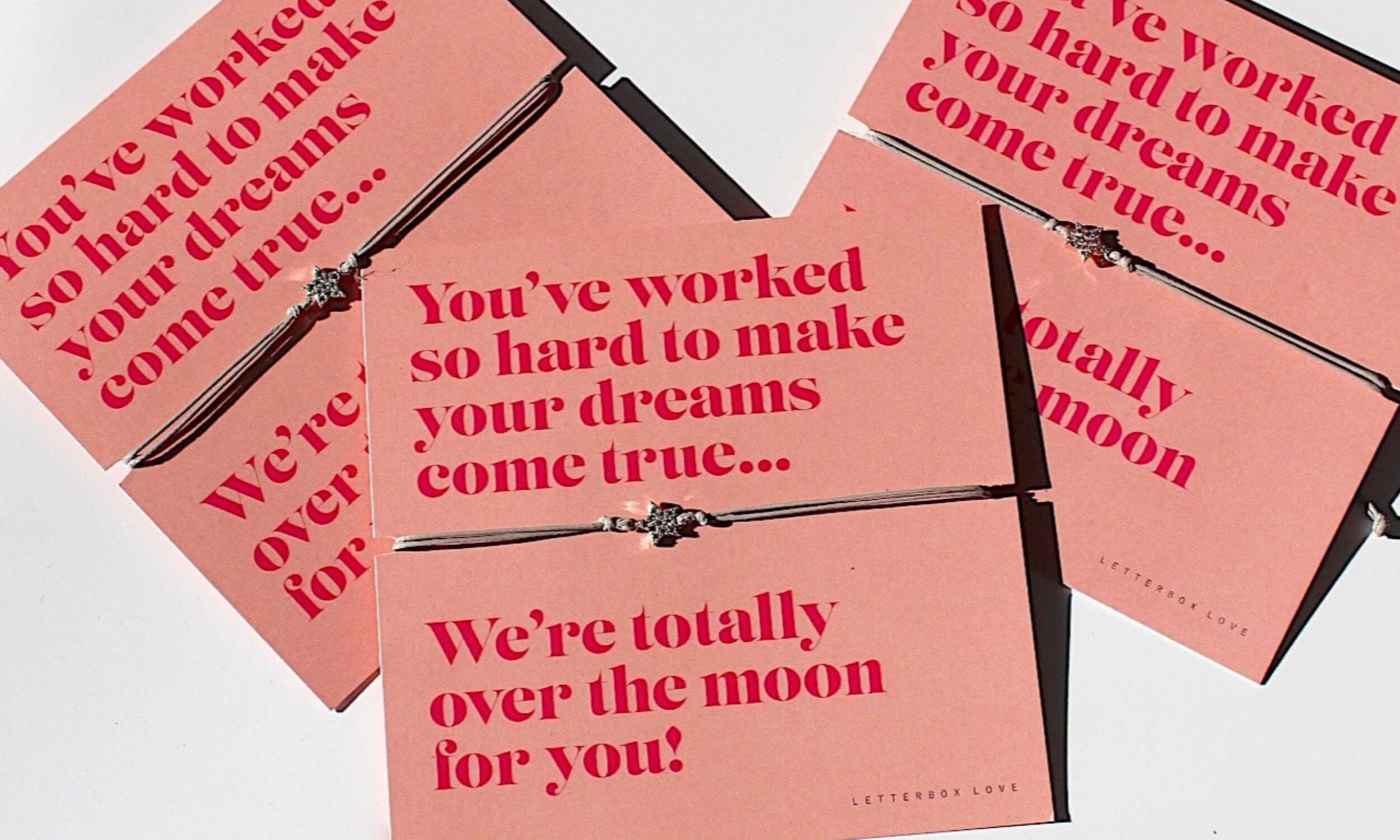 You've worked so hard congratulations bracelet, build a gift box to celebrate their success. 